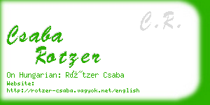 csaba rotzer business card